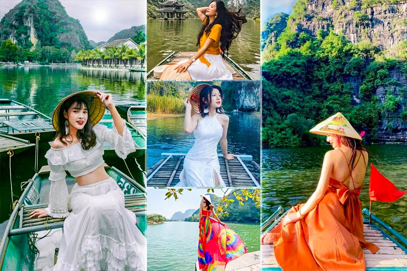 Tạo dáng đẹp ở Tràng An