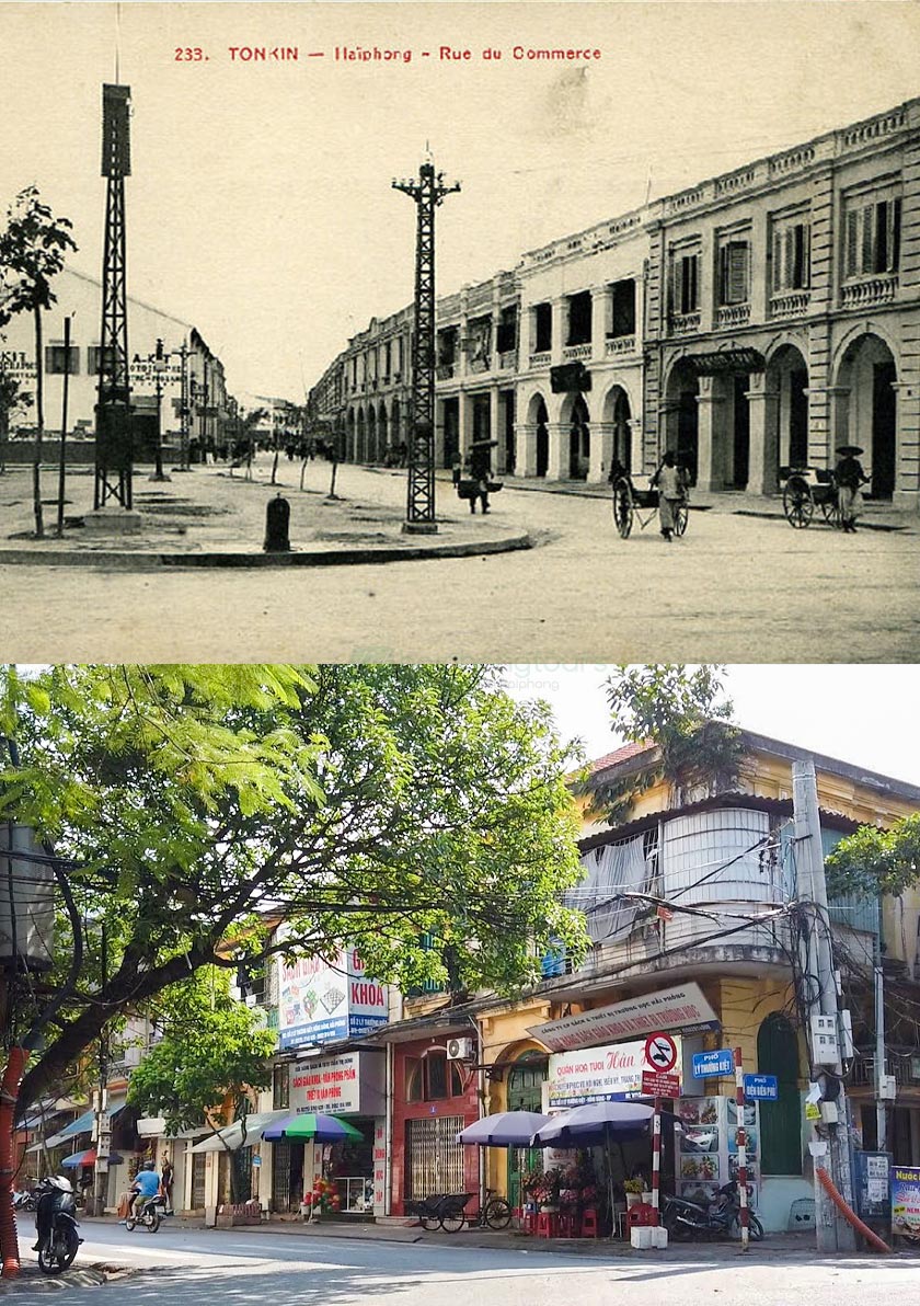 Photos of Ly Thuong Kiet street Haiphong past and present