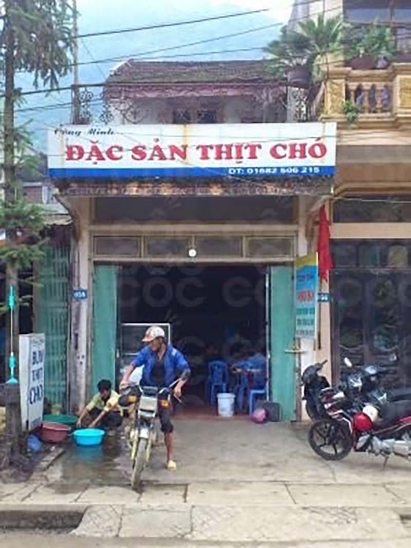 Cong Minh dog meat restaurant in Sapa