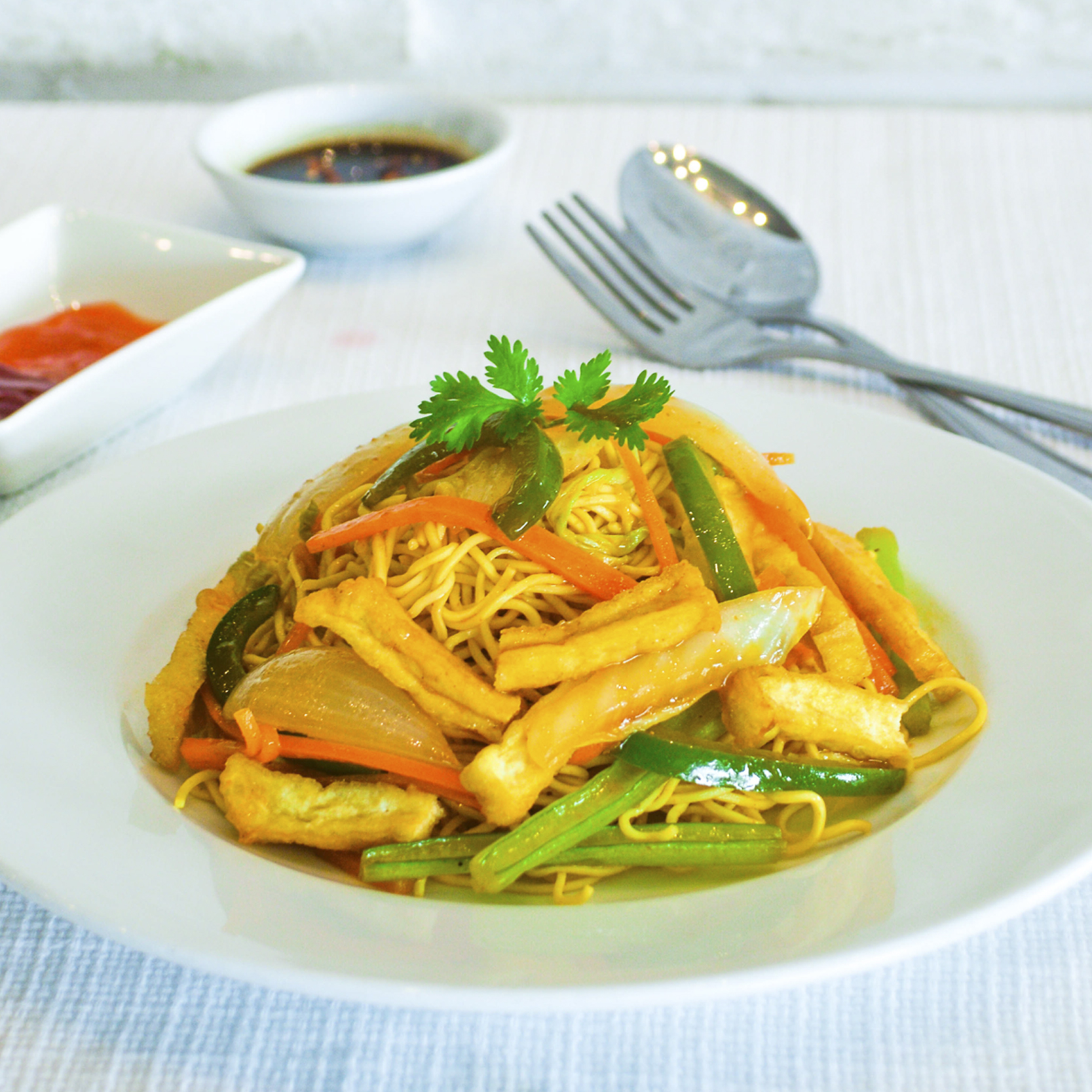 Stir-fried Vegetarian Instant Noodles (Mi Xao Chay)