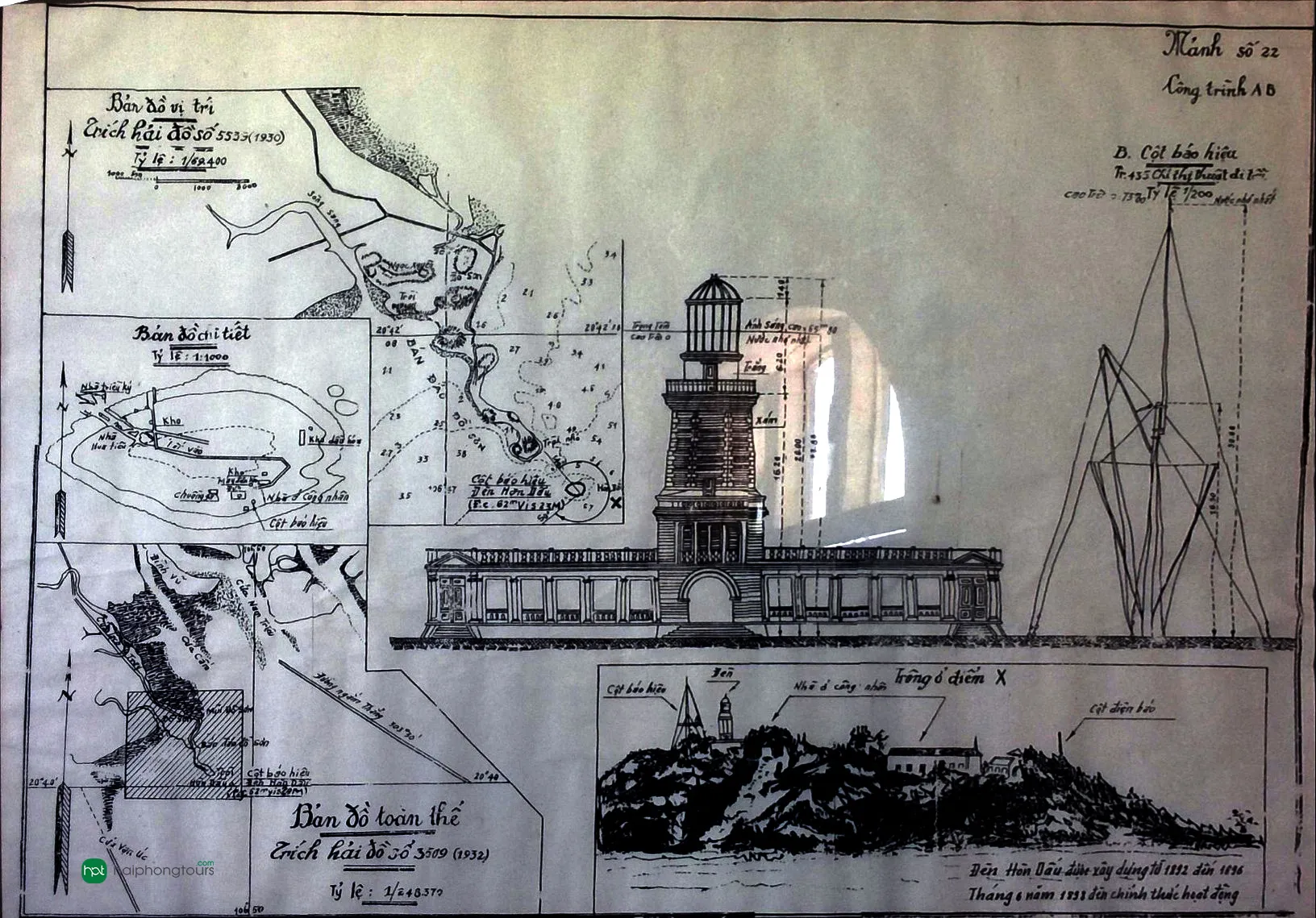 Bản đồ Hải Đăng Hòn Dấu 1932