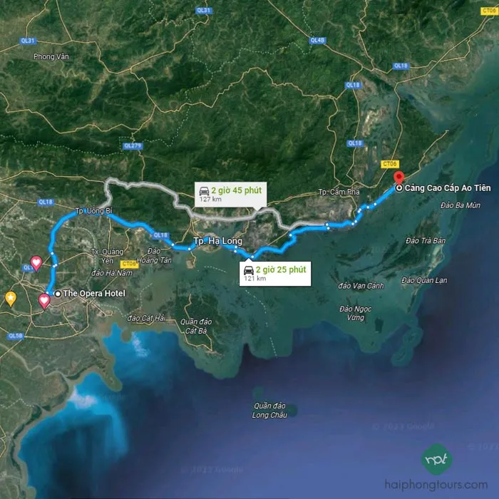 Hải Phòng đi cảng Ao Tiên bằng xe máy