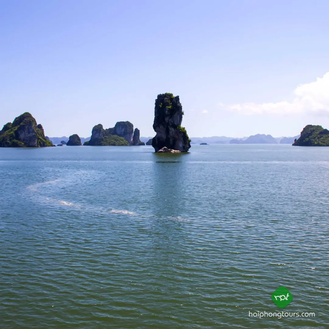 Limestone islands in Bai Tu Long Bay
