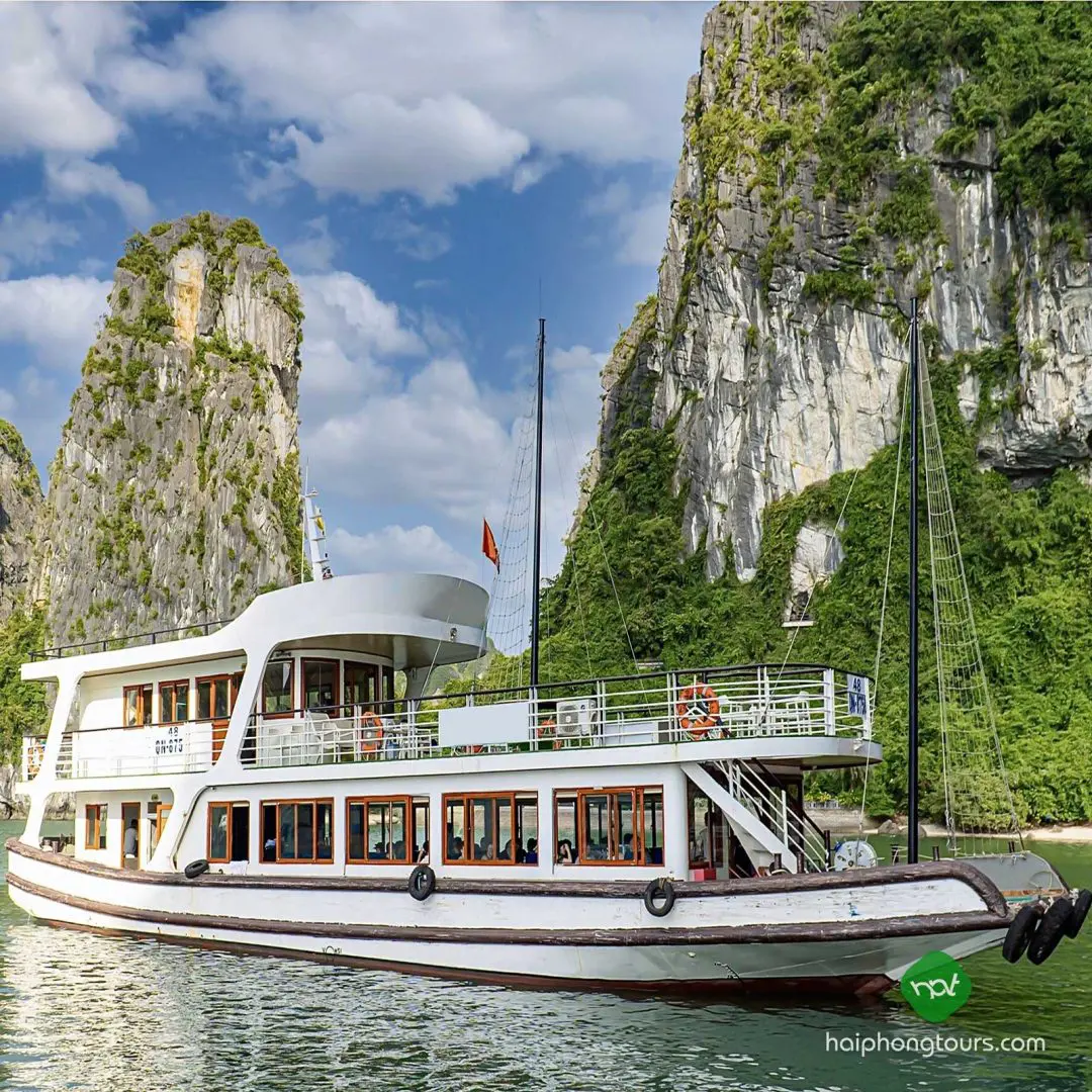 Standard 48-passenger Halong Bay day-tour boat