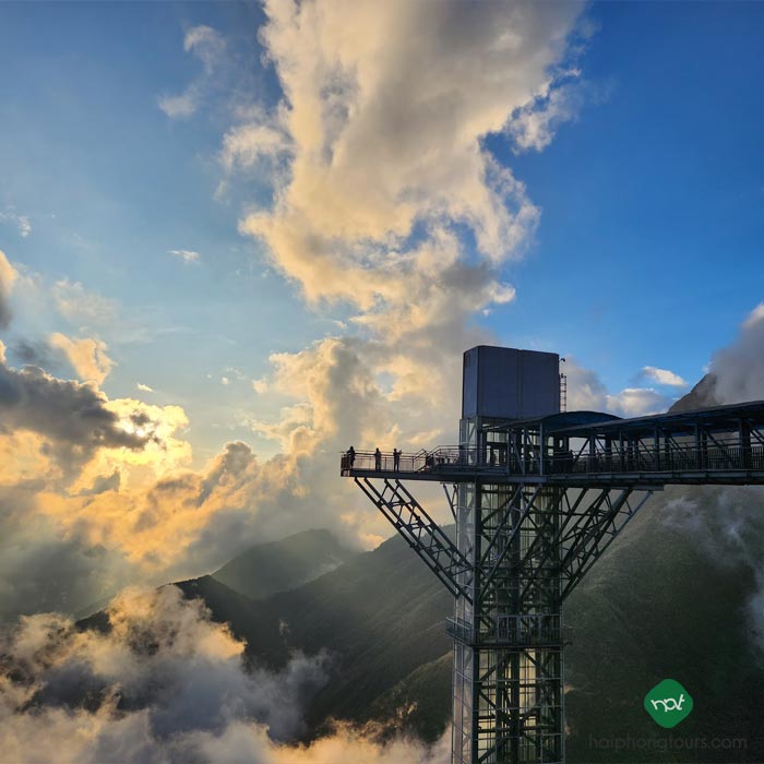 The dawn at Sapa Glass Bridge